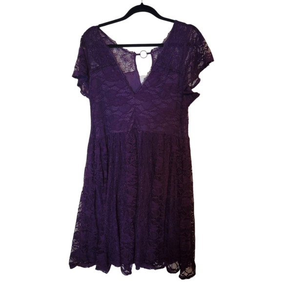 Torrid Purple Lace Dress Size 1 - Picture 5 of 6